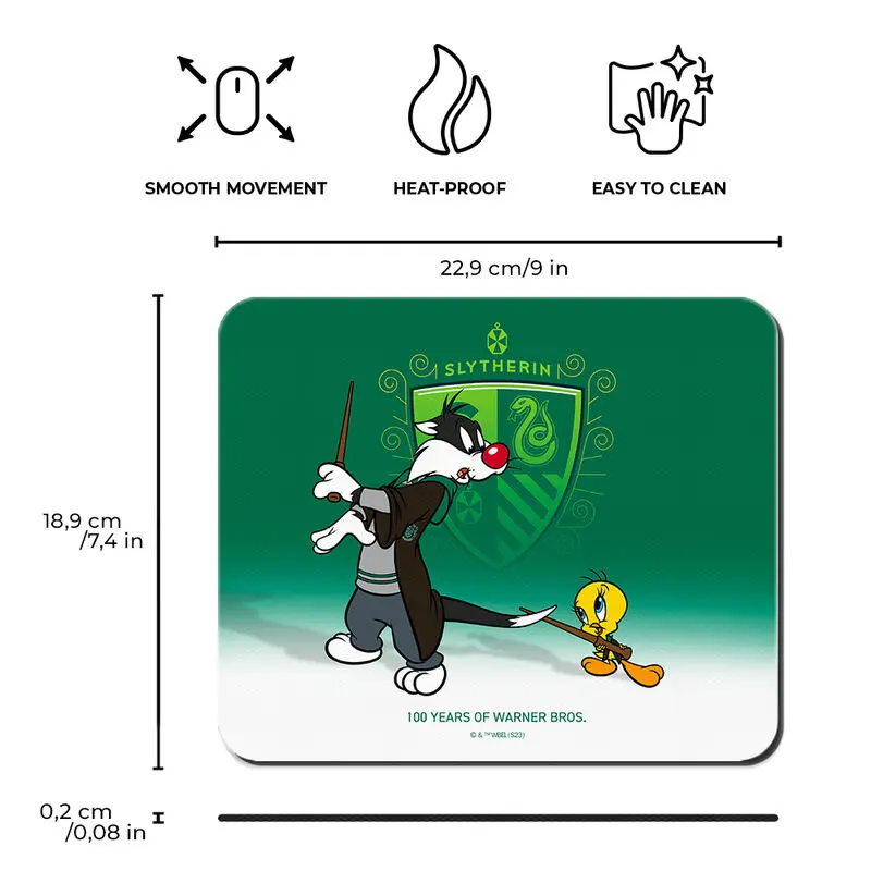 Warner Bros 100th Anniversary Looney Tunes Harry Potter Slytherin mouse pad product photo