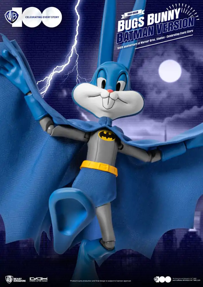 Warner Brothers Dynamic 8ction Heroes Action Figure 1/9 100th Anniversary of Warner Bros. Studios Bugs Bunny Batman Ver. 17 cm termékfotó