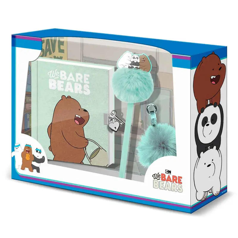 We Bare Bears Brown Bear diary + pen + pompon set product photo