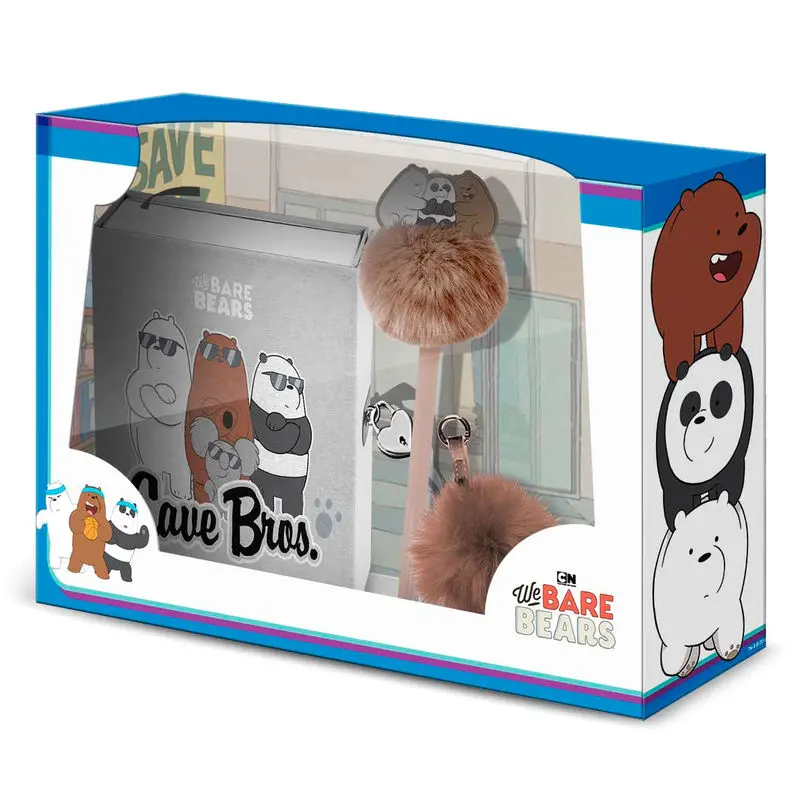 We Bare Bears diary + pen + pompon set product photo