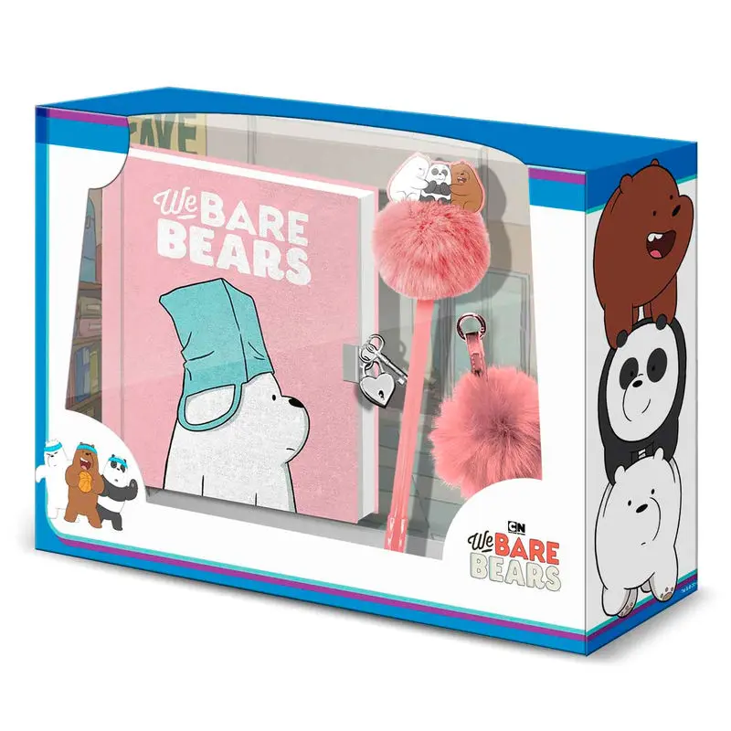 We Bare Bears Polar Bear diary + pen + pompon set product photo