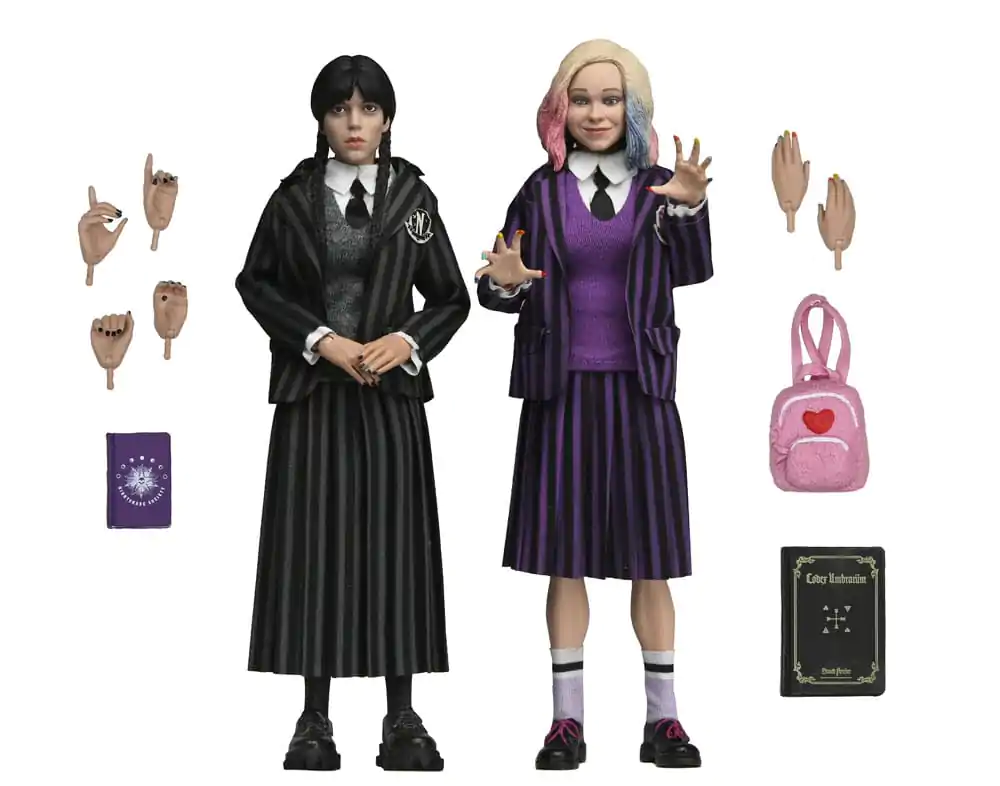 Wednesday Action Figures 2 Pack Wednesday Addams (Nevermore Uniform) and Enid 20 cm product photo