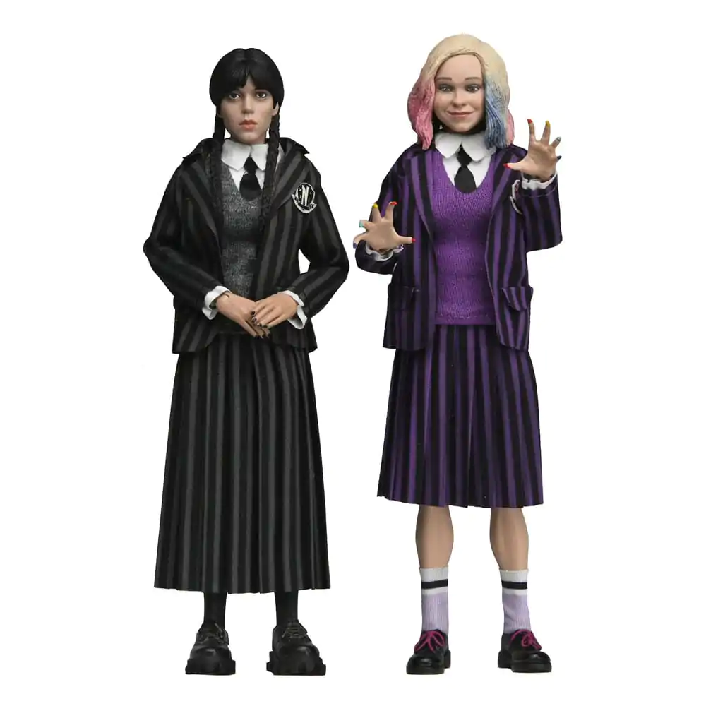 Wednesday Action Figures 2 Pack Wednesday Addams (Nevermore Uniform) and Enid 20 cm product photo