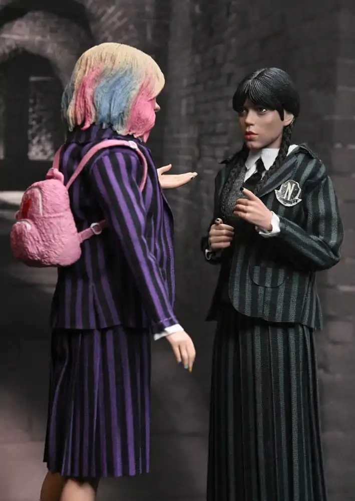 Wednesday Action Figures 2 Pack Wednesday Addams (Nevermore Uniform) and Enid 20 cm product photo