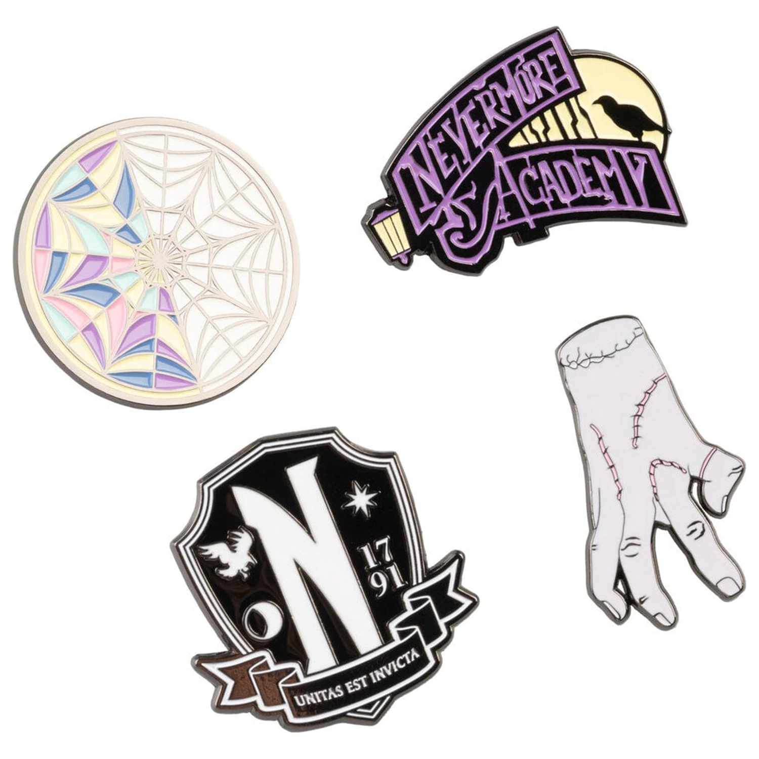 Wednesday set of 4 pins product photo