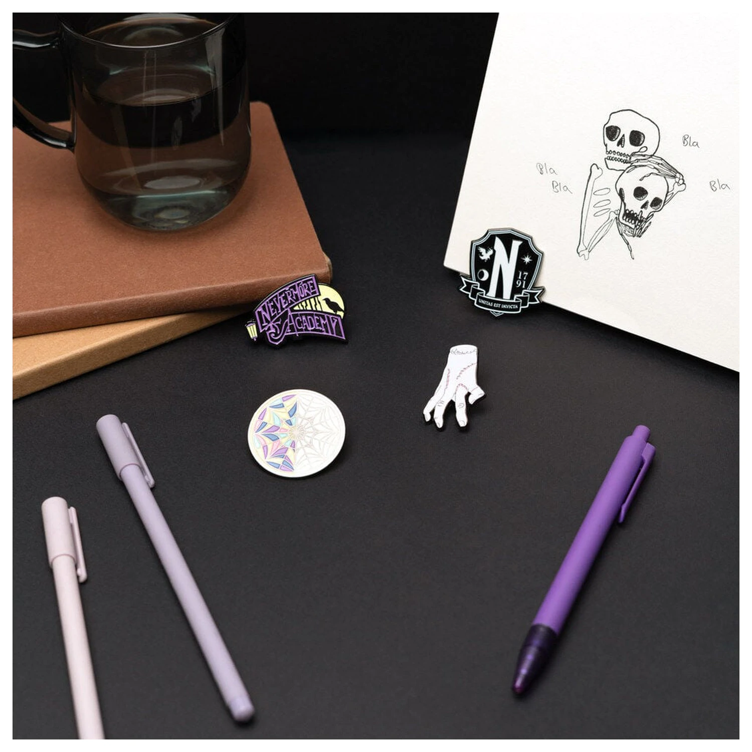 Wednesday set of 4 pins product photo