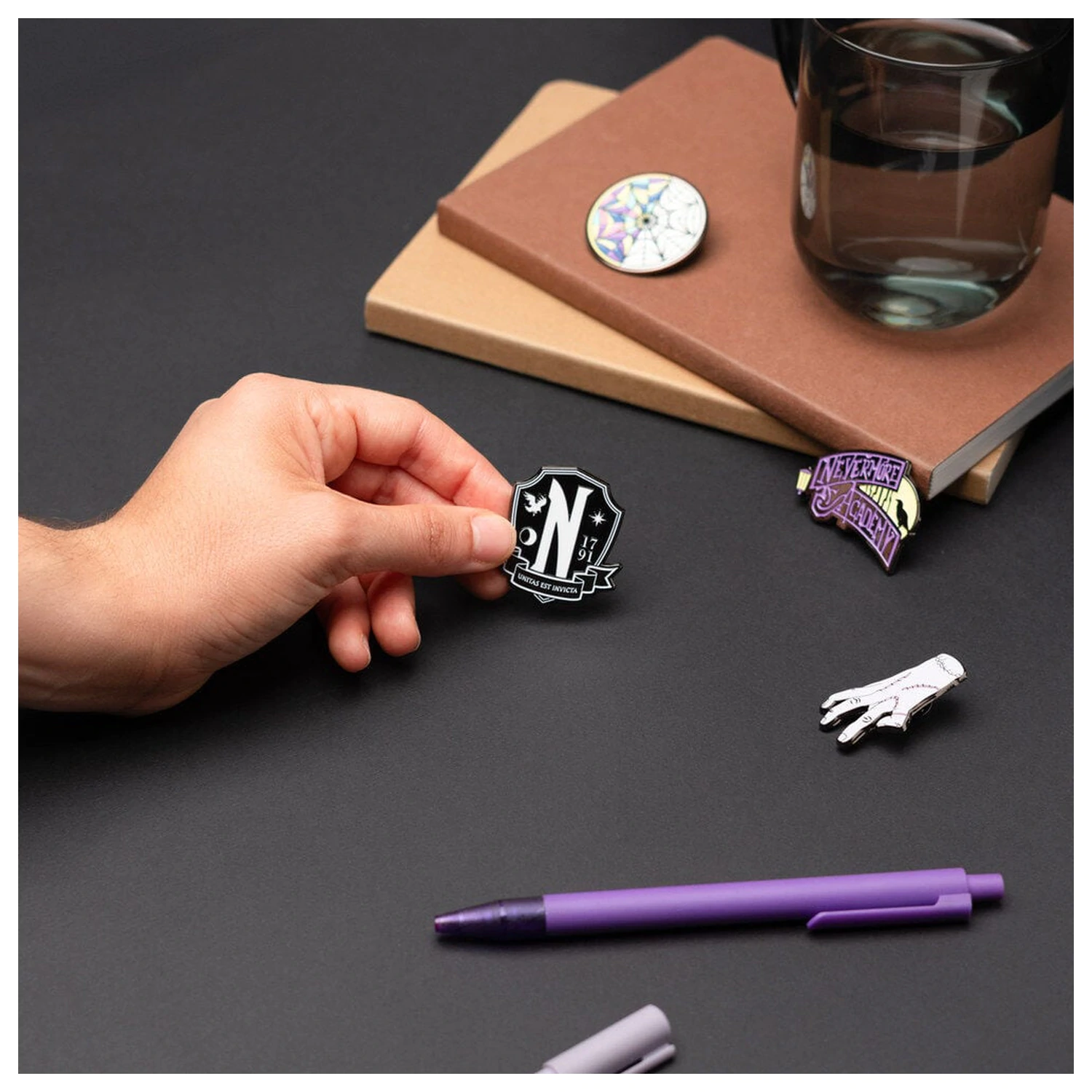 Wednesday set of 4 pins product photo