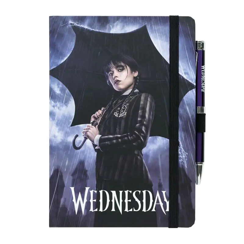 Wednesday Addams A5 premium notebook + projector pen termékfotó