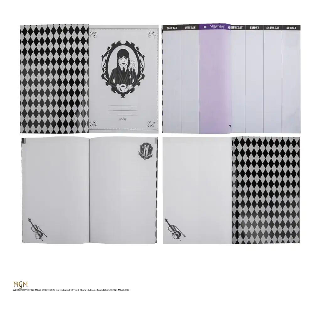 Wednesday 5-Piece Stationery Set Black product photo