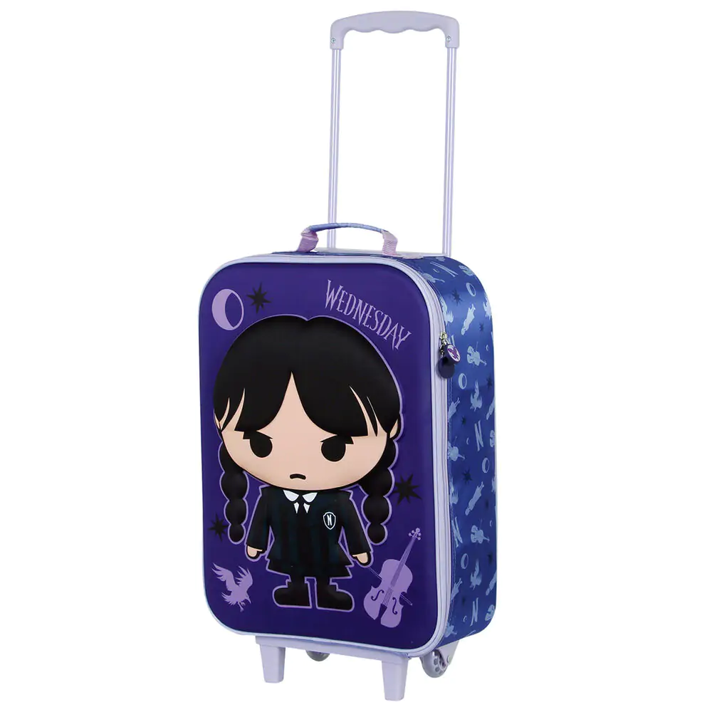 Wednesday chibi 3D trolley suitcase termékfotó