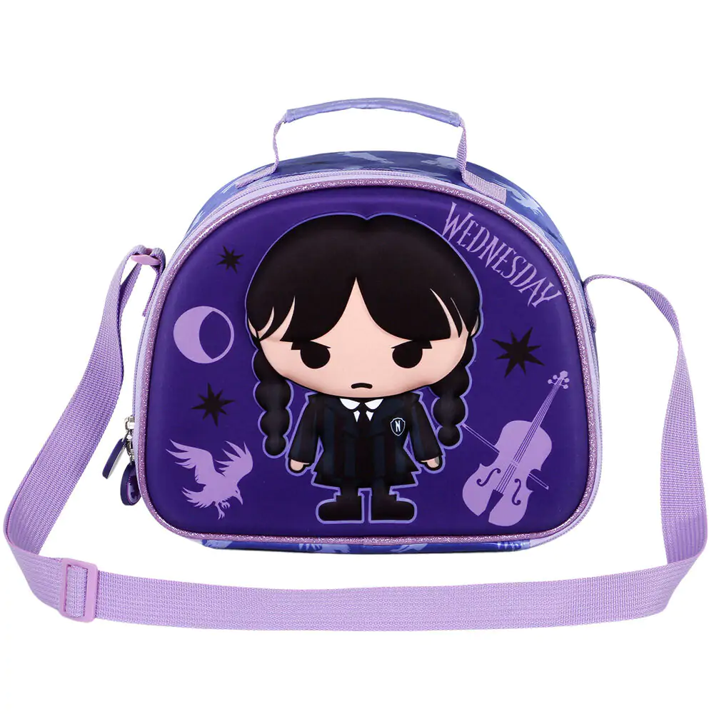 Wednesday chibi 3D lunch bag product photo