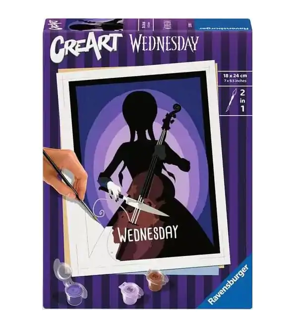 Wednesday CreArt Paint by Numbers Painting Set Wednesday 18 x 24 cm product photo