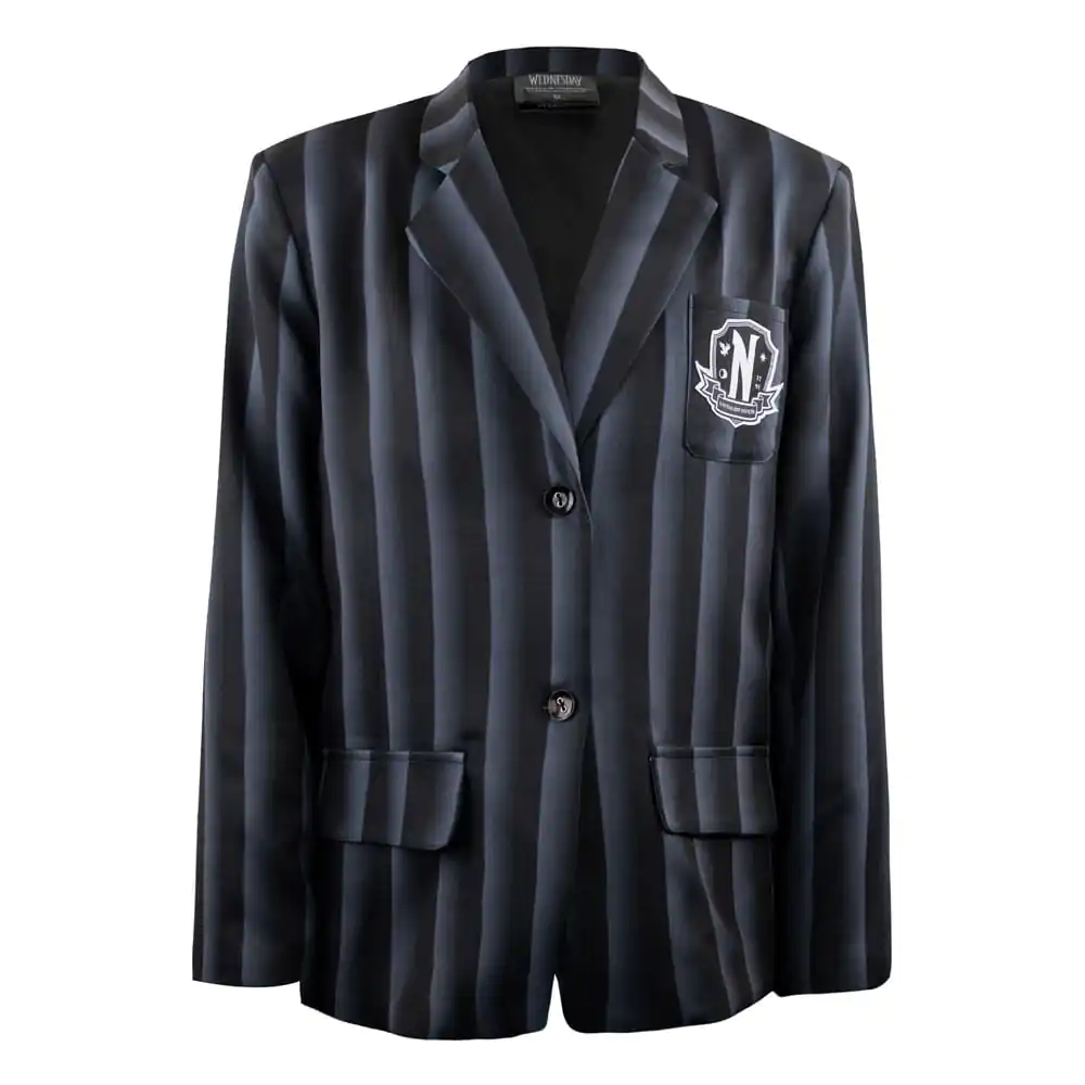 Wednesday Jacket Nevermore Academy black Striped Blazer termékfotó