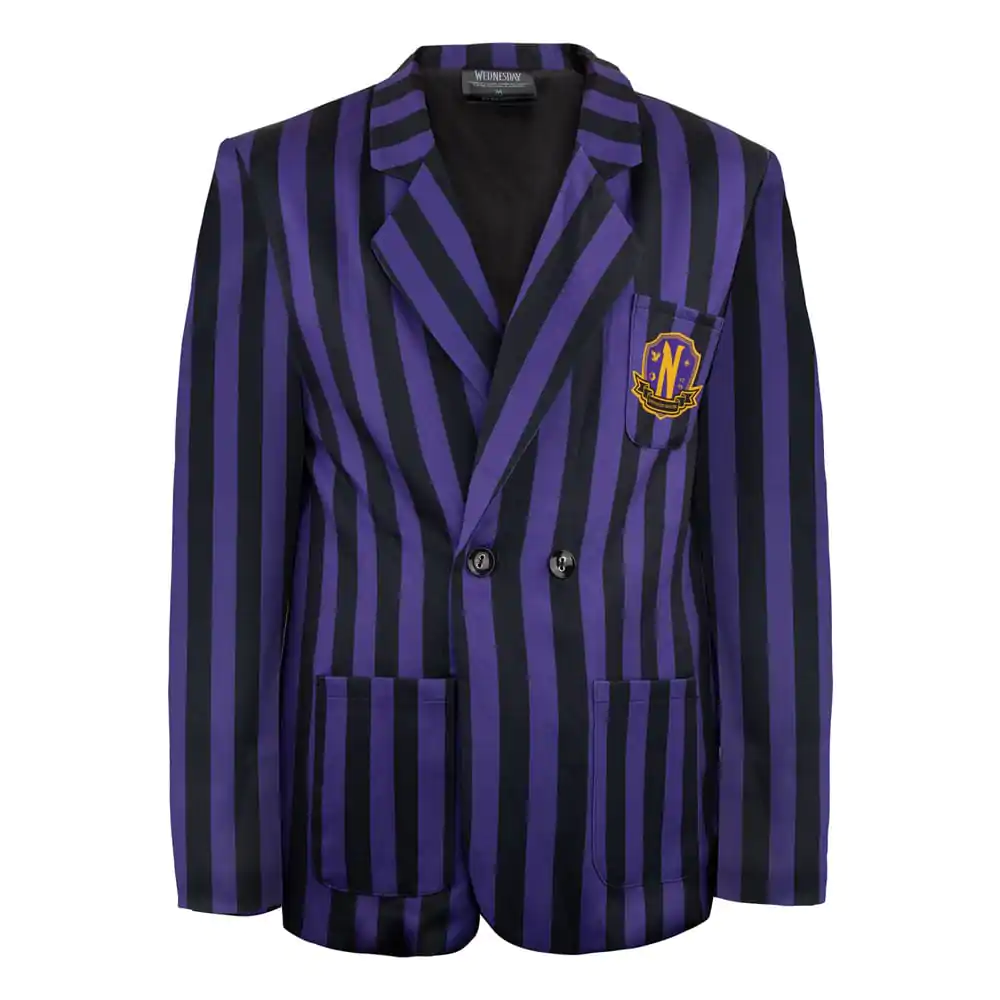 Wednesday Jacket Nevermore Academy Purple Striped Blazer termékfotó