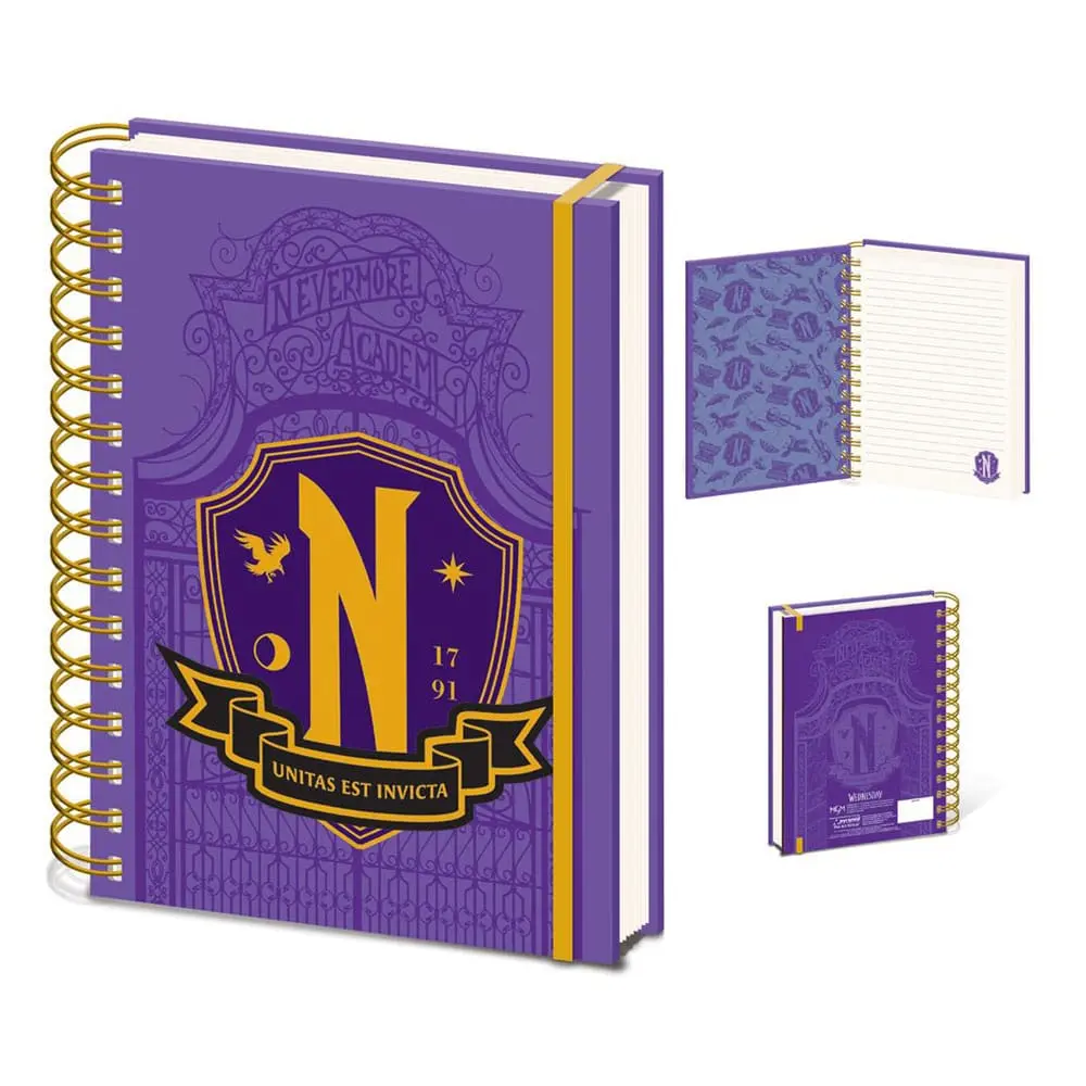 Wednesday Wiro Notebook A5 Nevermore Shield product photo