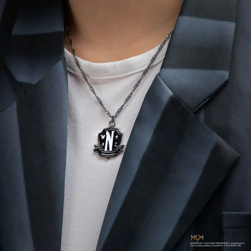 Wednesday Necklace with Pendant Nevermore Academy Black product photo