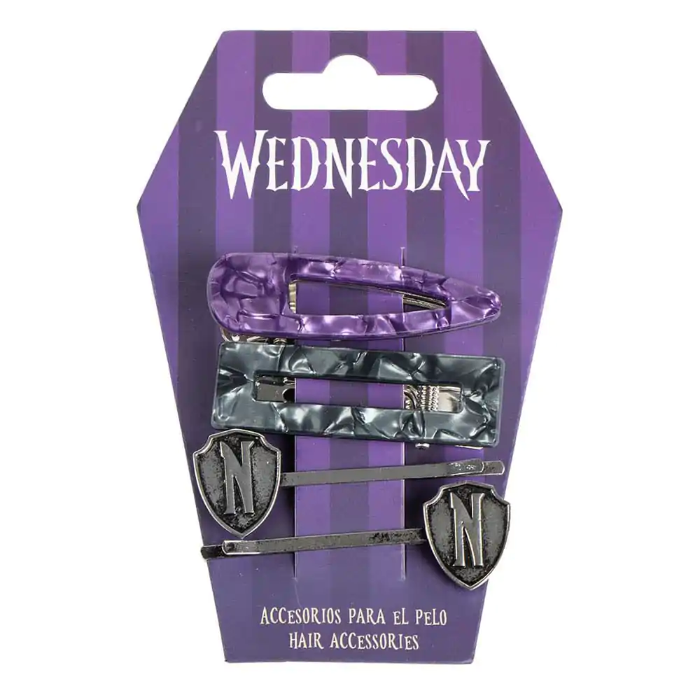 Wednesday Hair Accessories 4 Pack Pruple & Black termékfotó