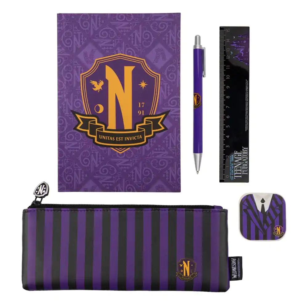 Wednesday 5-Piece Stationery Set Purple product photo