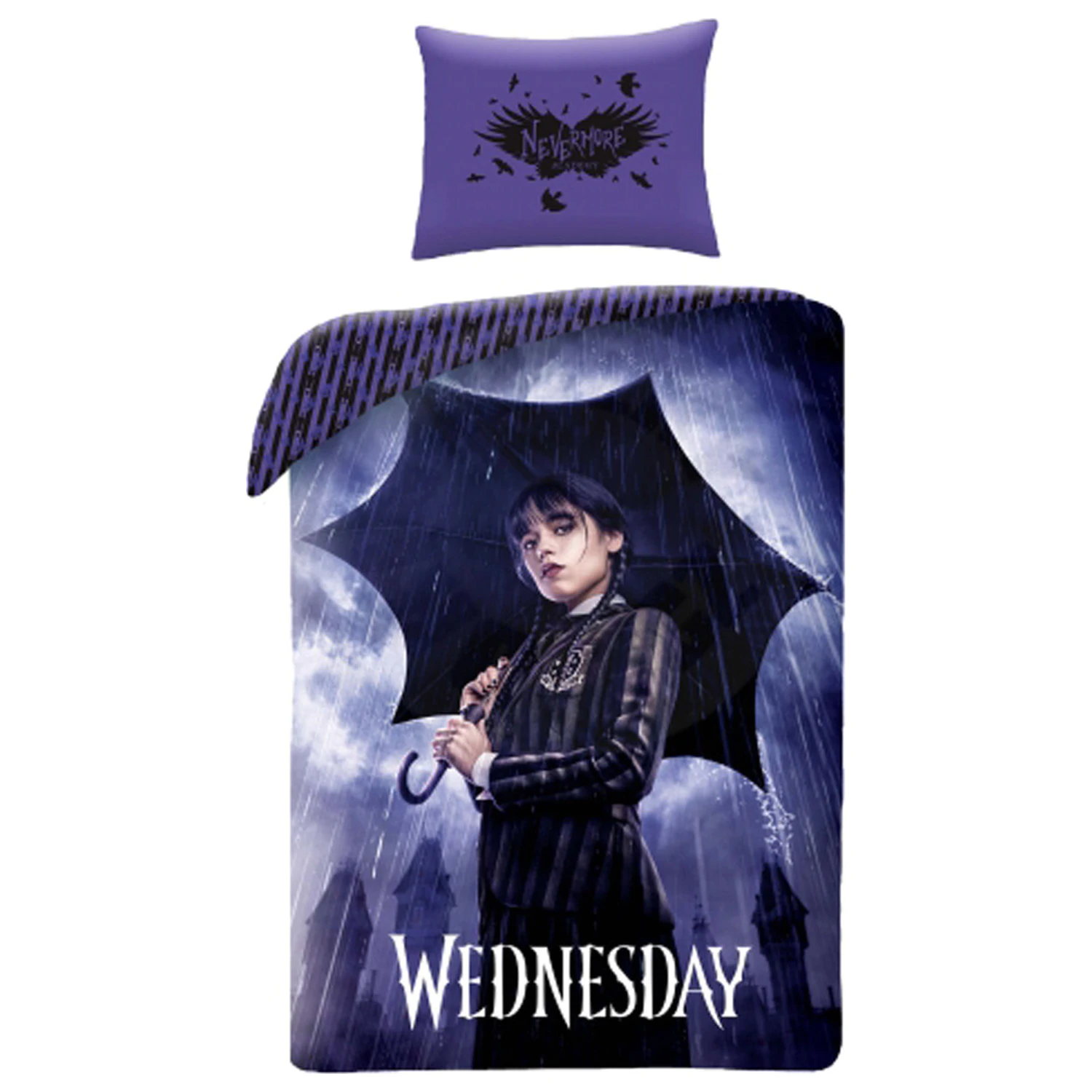 Wednesday Rainy Day microfiber duvet cover product photo