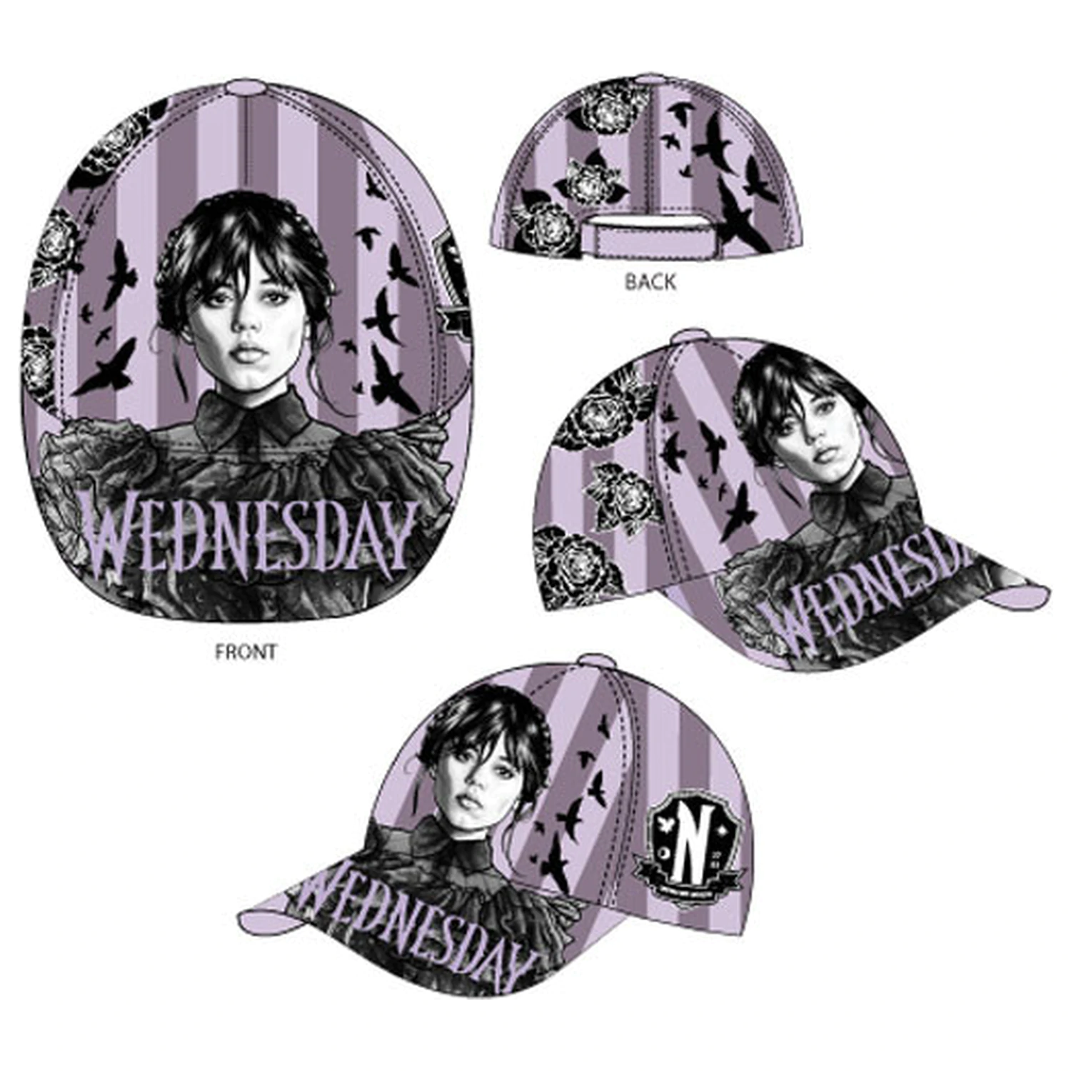 Wednesday Raven Kids' Baseball Cap 54 cm product photo