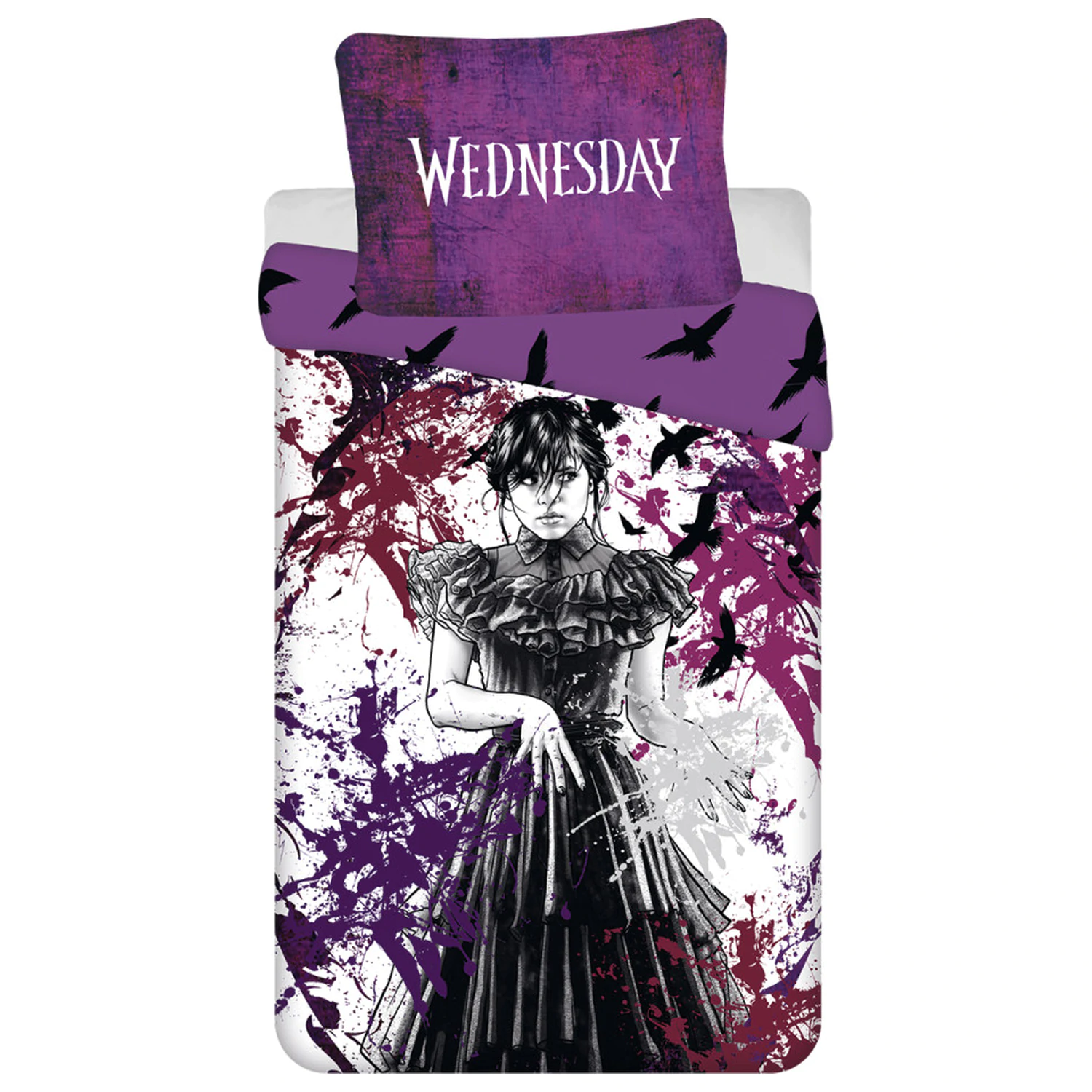 Wednesday Raven Microfiber Duvet Cover product photo