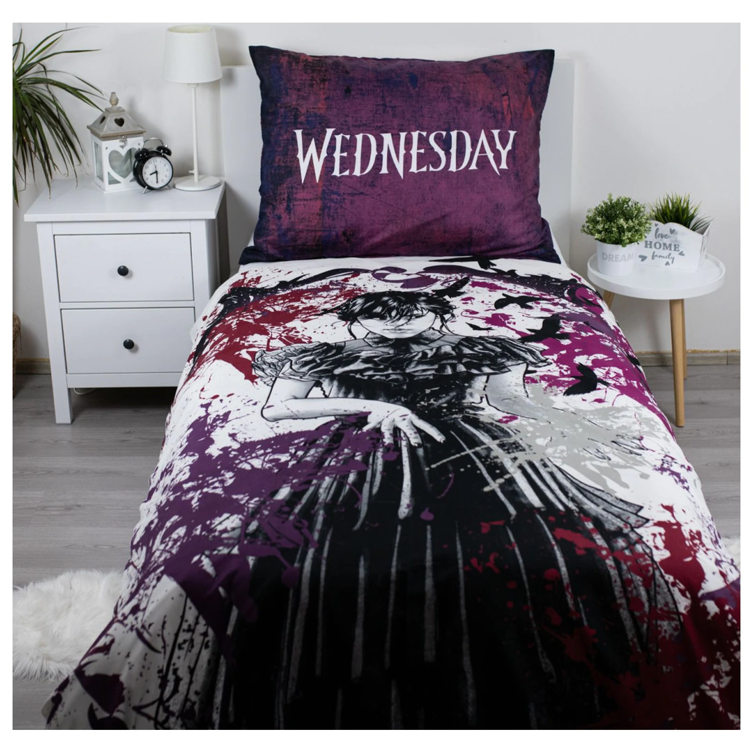 Wednesday Raven Microfiber Duvet Cover product photo