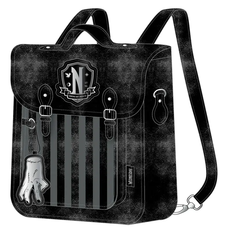 Wednesday Fashion - Faux Leather Backpack Nevermore product photo