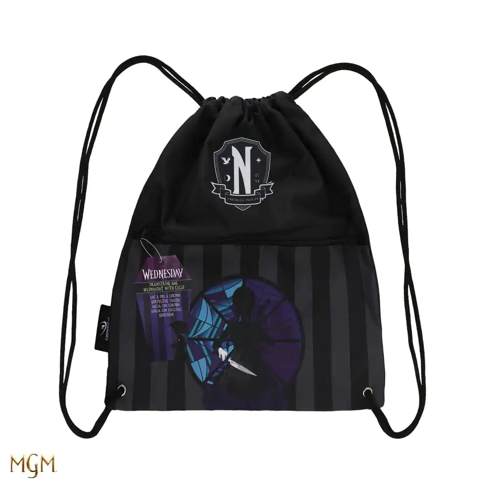 Wednesday Drawstring Bag  Wednesday with Cello product photo