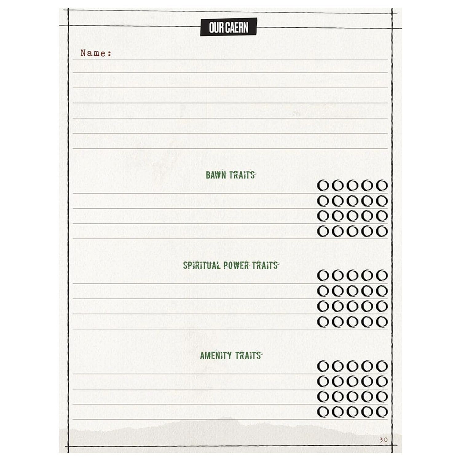 Werewolf: The Apocalypse 5th Edition RPG Journal Expanded Character Sheet Journal *Englische Version* product photo