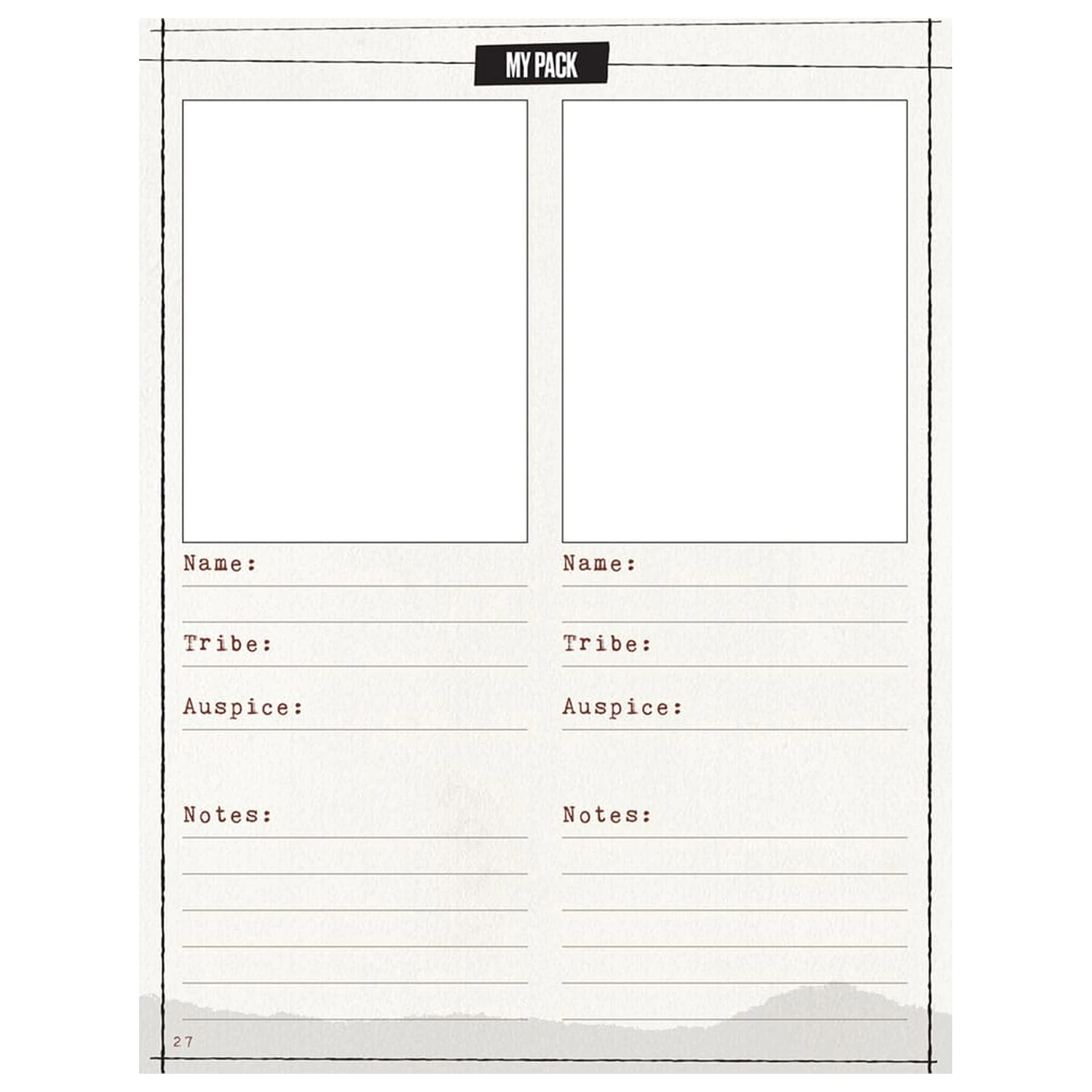 Werewolf: The Apocalypse 5th Edition RPG Journal Expanded Character Sheet Journal *Englische Version* product photo