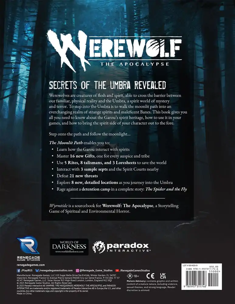 Werewolf: The Apocalypse 5th Edition RPG Sourcebook The Moonlit Path *Englische Version* product photo