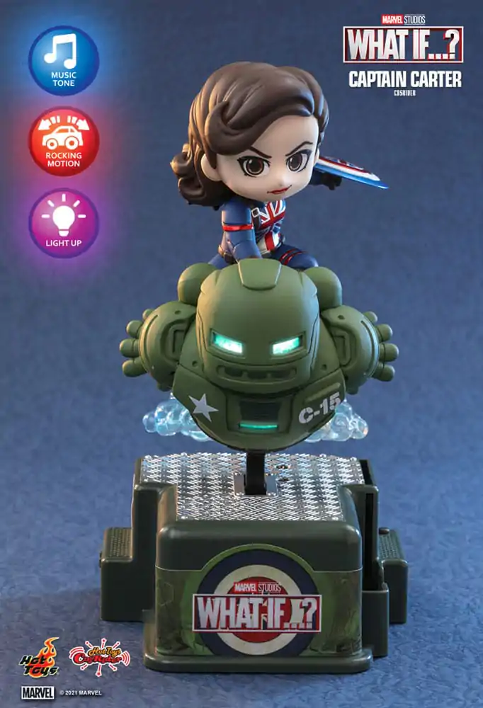 What If...? CosRider Mini Figure with Sound &amp; Light-Up Function Captain Carter 14 cm product photo