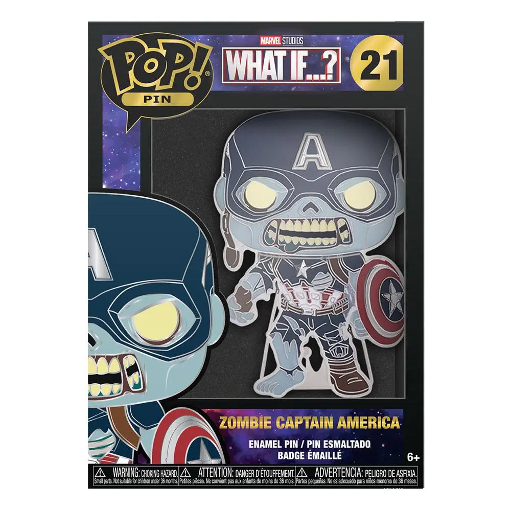 What If...? POP! Enamel Pin Zombie Captain America 10 cm termékfotó