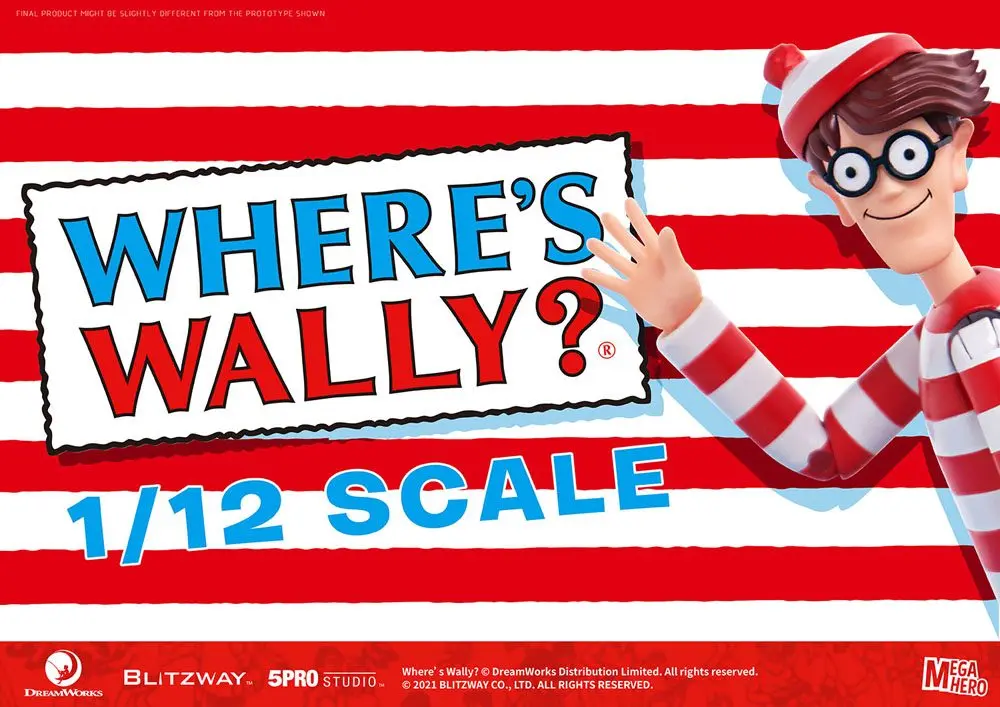 Where's Wally? Mega Hero Action Figure 1/12 Wally 17 cm product photo