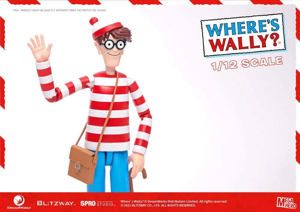 Where's Wally? Mega Hero Action Figure 1/12 Wally 17 cm product photo