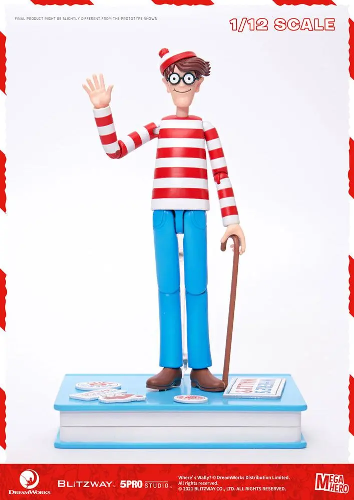 Where's Wally? Mega Hero Action Figure 1/12 Wally 17 cm product photo
