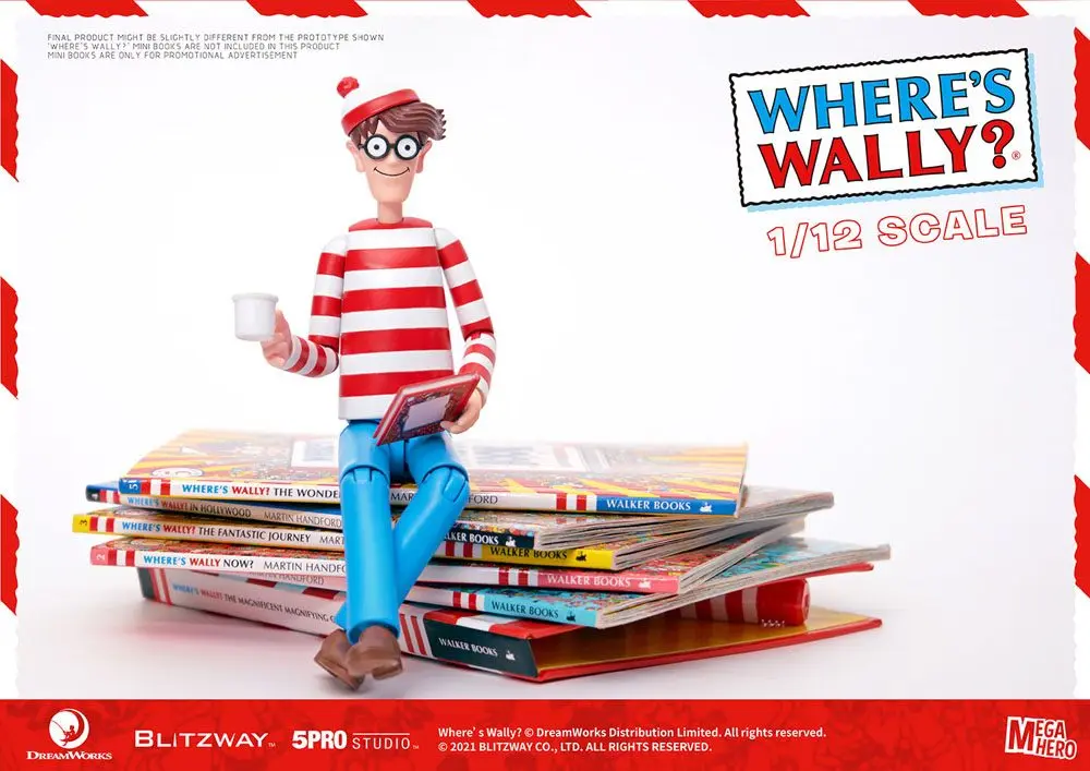 Where's Wally? Mega Hero Action Figure 1/12 Wally 17 cm product photo