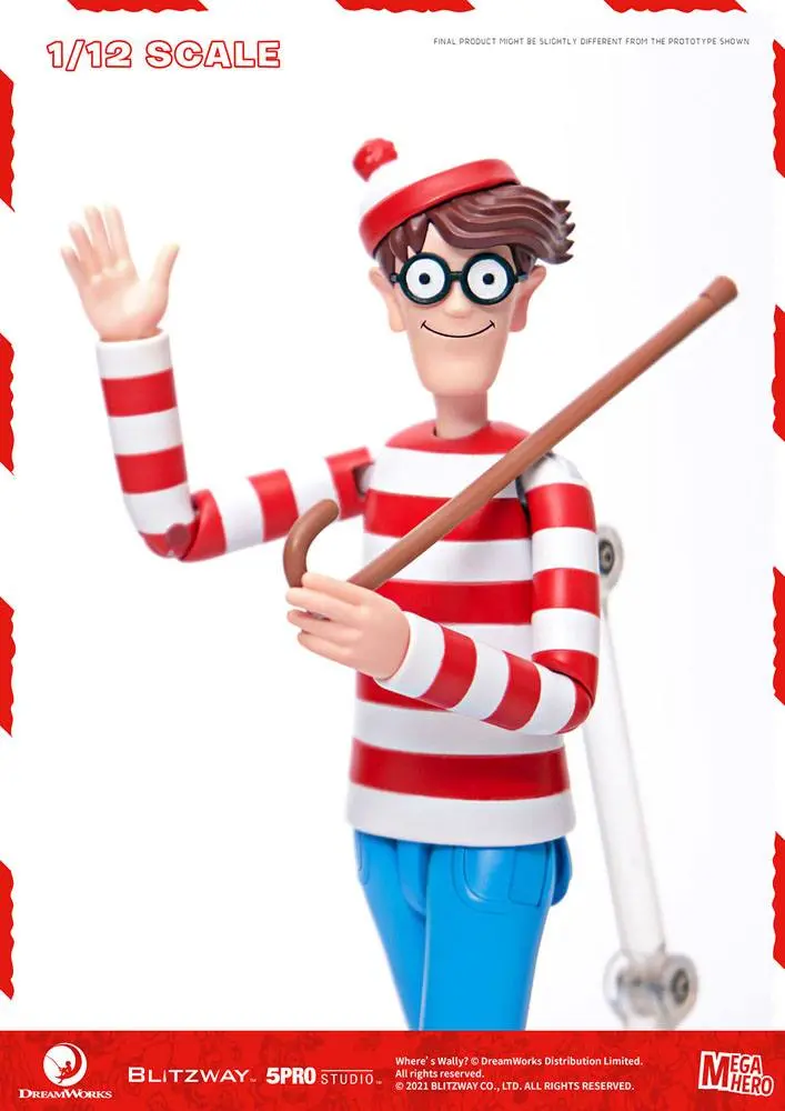 Where's Wally? Mega Hero Action Figure 1/12 Wally 17 cm product photo