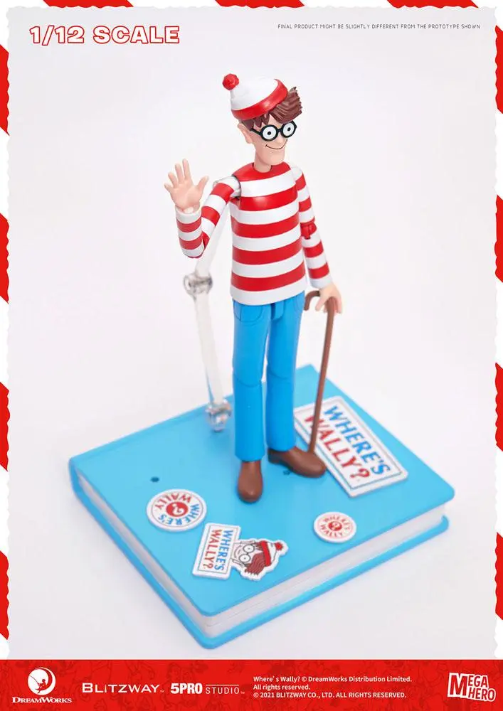 Where's Wally? Mega Hero Action Figure 1/12 Wally 17 cm product photo