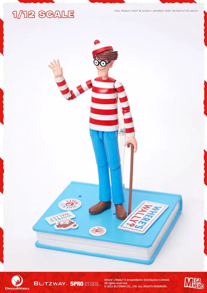 Where's Wally? Mega Hero Action Figure 1/12 Wally 17 cm product photo