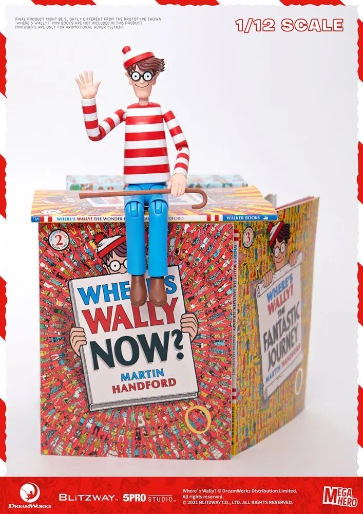 Where's Wally? Mega Hero Action Figure 1/12 Wally 17 cm product photo