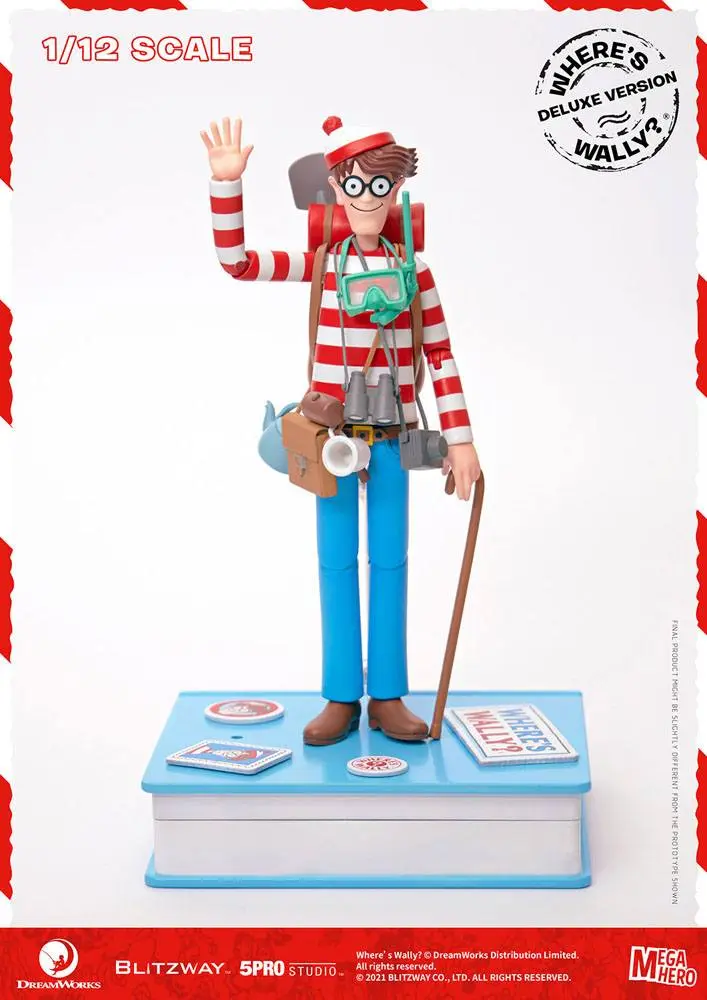 Where's Wally? Mega Hero Action Figure 1/12 Wally DX Version 20 cm product photo
