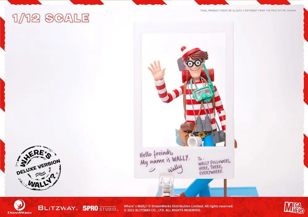 Where's Wally? Mega Hero Action Figure 1/12 Wally DX Version 20 cm product photo