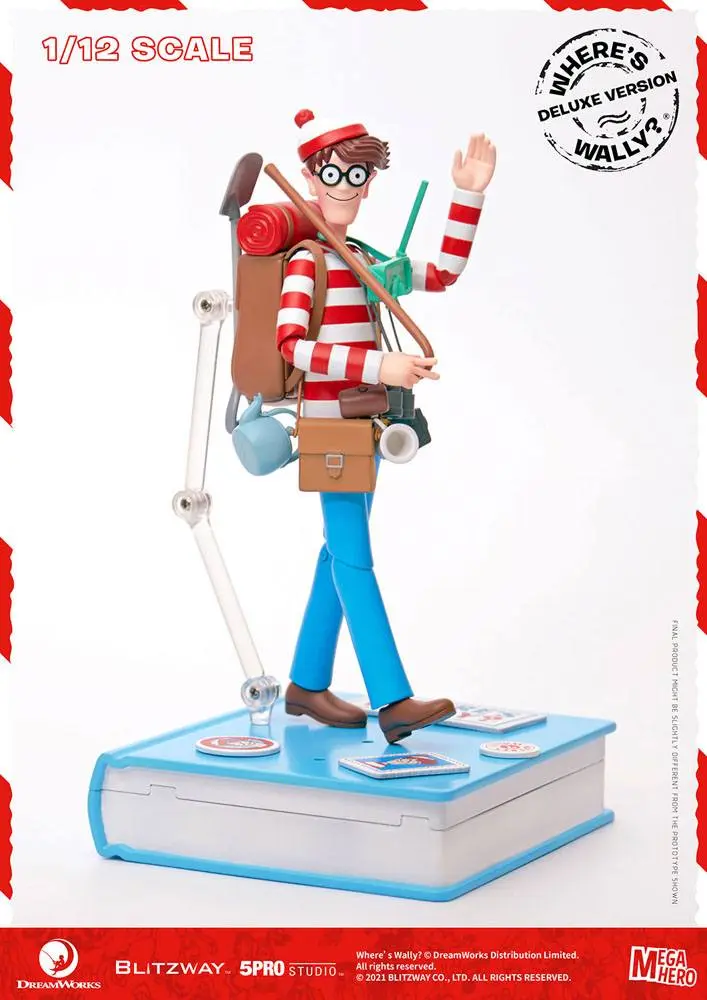 Where's Wally? Mega Hero Action Figure 1/12 Wally DX Version 20 cm product photo
