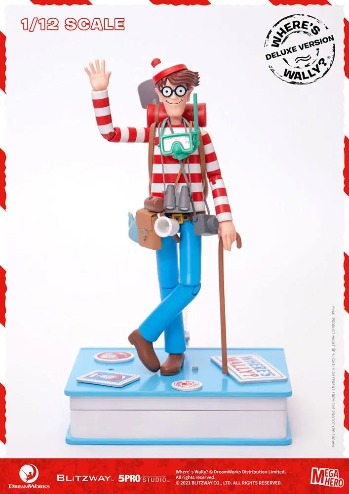 Where's Wally? Mega Hero Action Figure 1/12 Wally DX Version 20 cm product photo