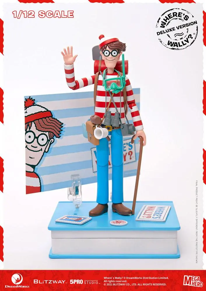 Where's Wally? Mega Hero Action Figure 1/12 Wally DX Version 20 cm product photo
