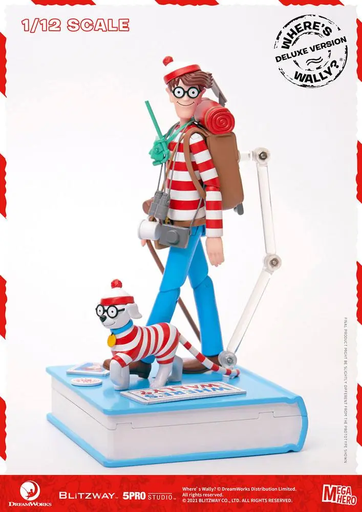 Where's Wally? Mega Hero Action Figure 1/12 Wally DX Version 20 cm product photo