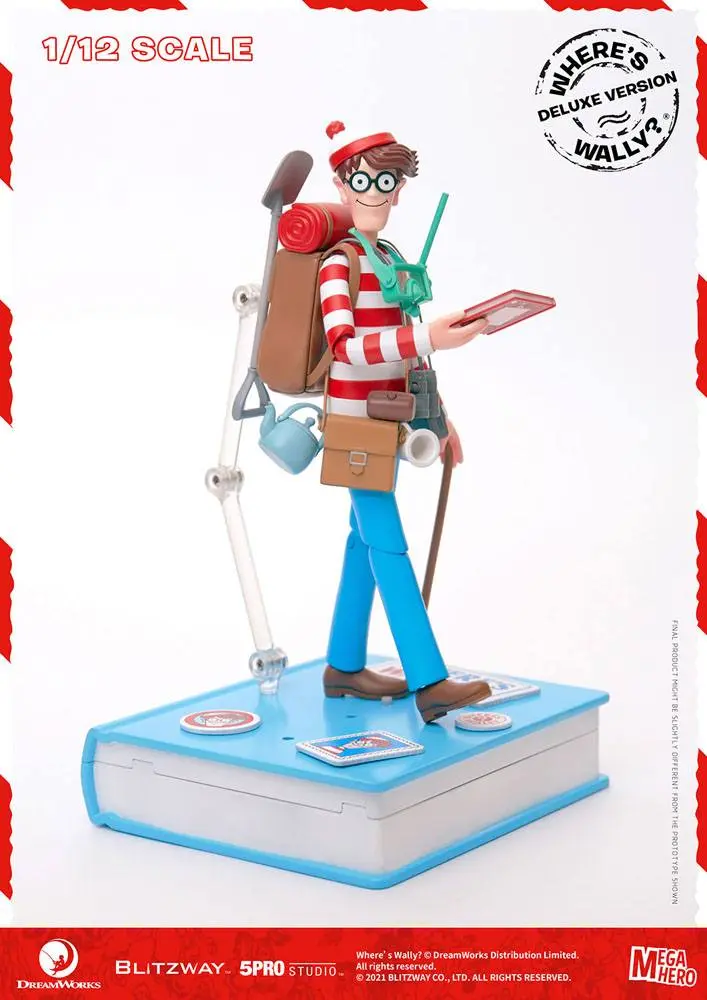 Where's Wally? Mega Hero Action Figure 1/12 Wally DX Version 20 cm product photo