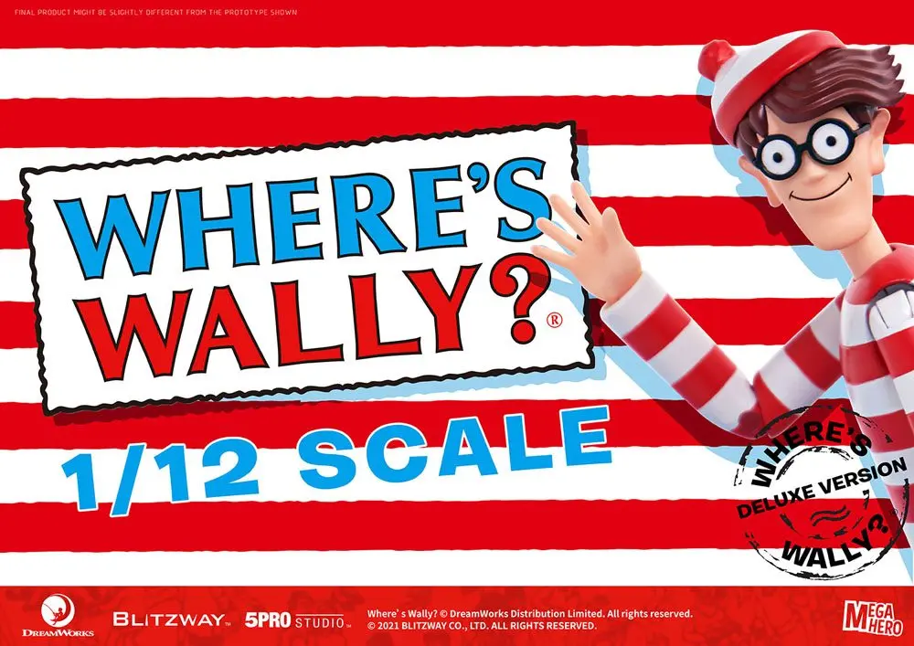 Where's Wally? Mega Hero Action Figure 1/12 Wally DX Version 20 cm product photo