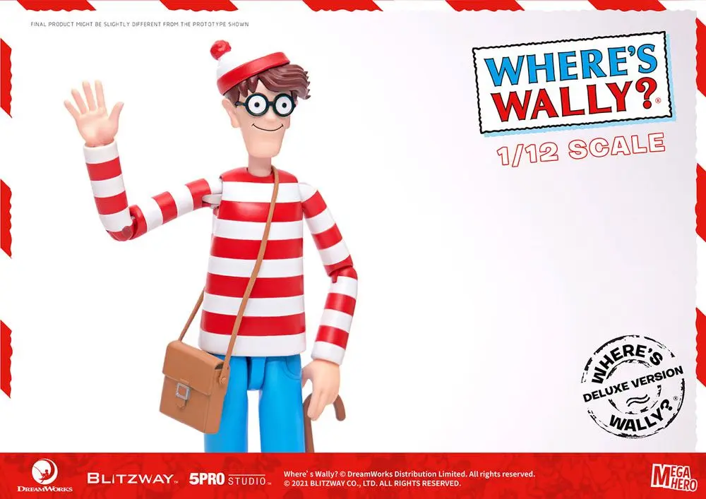 Where's Wally? Mega Hero Action Figure 1/12 Wally DX Version 20 cm product photo